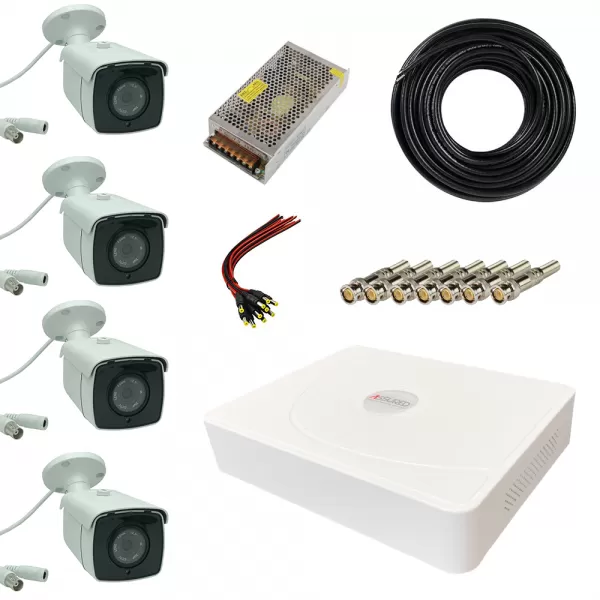 پک دوربین مداربسته 4 کانال 5 مگاپیکسل AHD مدل B21-S50