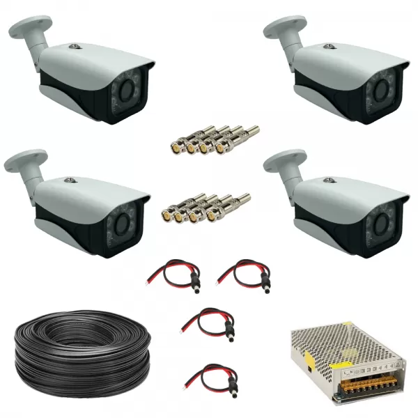 پک دوربین مداربسته 4 کانال 2 مگاپیکسل AHD مدل KC3