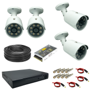 پک دوربین مداربسته 4 کانال 5 مگاپیکسل AHD دید در شب رنگی کد 1294