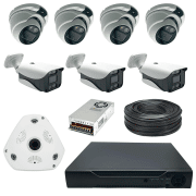 پک دوربین مداربسته 8 کانال 2 مگاپیکسل AHD دید در شب رنگی مدل M-386051-w