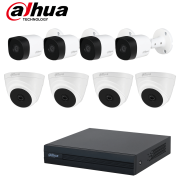 پک دوربین مداربسته 8 کانال 2 مگاپیکسل HDCVI داهوا مدل T1-B2A21