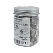 کانکتور شبکه RJ45-SFTP کریستالی روکش طلا تست پاس بسته 100 عددی