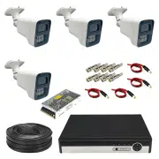 پک دوربین مداربسته 4 کانال 5 مگاپیکسل دید در شب رنگی AHD مدل BM6-56