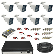 پک دوربین مداربسته 8 کانال 5 مگاپیکسل دید در شب رنگی AHD مدل BM6-56LF
