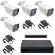 پکیج 4 کاناله دوربین مداربسته 5 مگاپیکسل دید در شب رنگی IP مدل 5824