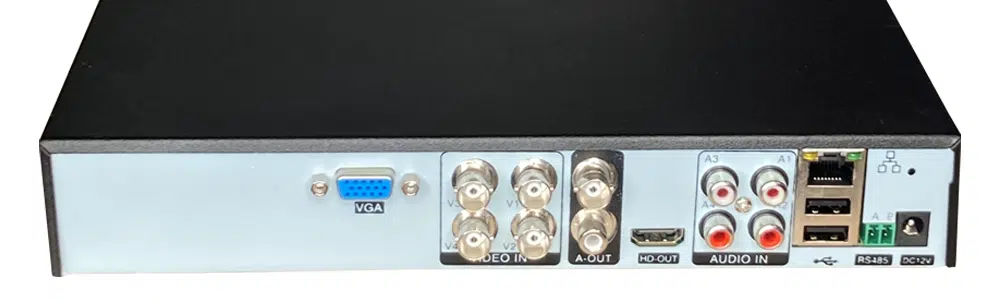 پورت ها و ورودی خروجی های دستگاه دی وی آر 4 کانال رایمون مدل DVR-H5104S