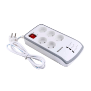 محافظ ولتاژ 5 راهی صوتی و تصویری بدون ارت سیماران کابل 2.8 متری