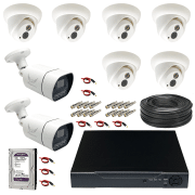 پکیج کامل 8 کانال دوربین مداربسته 2 مگاپیکسل AHD کد DP1660