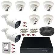پکیج کامل 8 کانال دوربین مداربسته 2 مگاپیکسل AHD کد DP1660