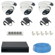 پکیج 3 عددی دوربین مداربسته 5 مگاپیکسل دید در شب رنگی IP کد 3QH52i