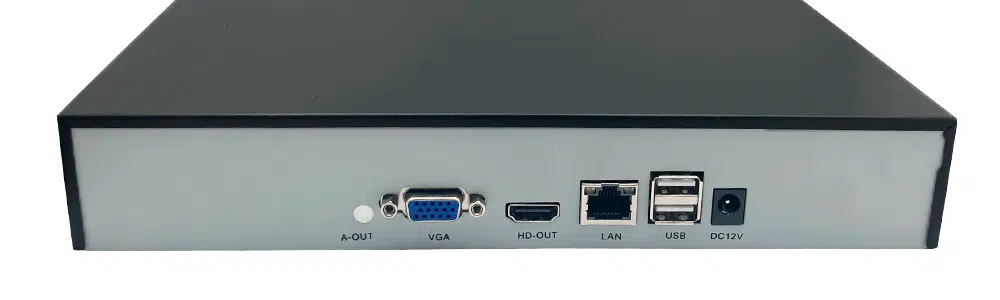 پورت ها و اتصالات دستگاه ان وی آر 16 کانال 5 مگاپیکسل رایمون مدل NVR-F5016