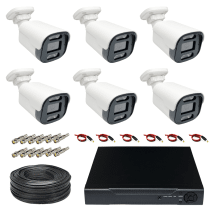 پکیج 6 عددی دوربین مداربسته 2 مگاپیکسل AHD کد HP-6Q8235A