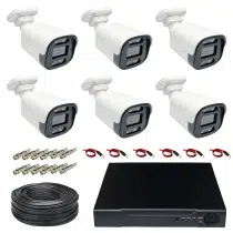 پکیج 6 عددی دوربین مداربسته 2 مگاپیکسل AHD کد HP-6Q8235A