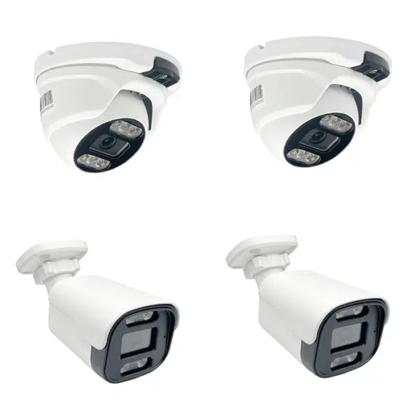 پکیج 4 کانال دوربین مداربسته 5 مگاپیکسل تحت شبکه POE مدل HP-H5235e-4C - Image 2
