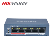 سوییچ شبکه 4 پورت PoE سرعت 10/100 هایک ویژن + پورت آپلینک مدل DS-3E0105P-E/M