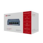 سوییچ شبکه 4 پورت PoE سرعت 10/100 هایک ویژن + پورت آپلینک مدل DS-3E0105P-E/M