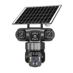 دوربین پنل خورشیدی سیم کارتی 3 لنز v380 مدل VC21