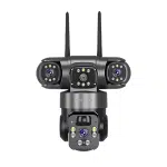 خرید دوربین پنل خورشیدی سیم کارتی 3 لنز v380 مدل VC21