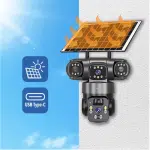 دوربین پنل خورشیدی سیم کارتی 3 لنز v380 مدل VC21